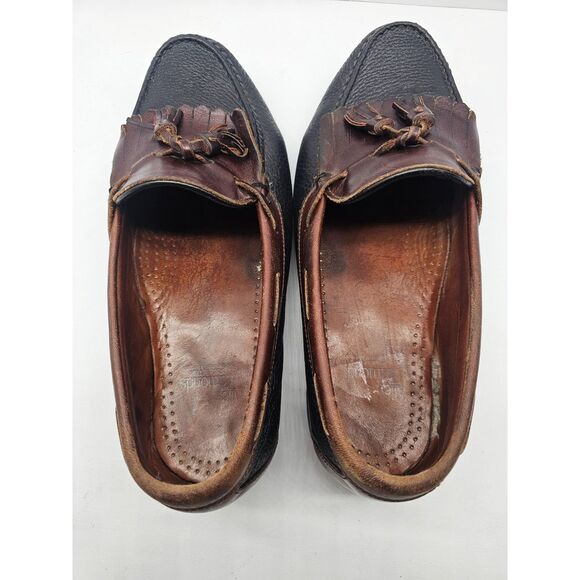 Allen Edmons 2 Eye Men's Penny Loafer Size 10 D‎ Vibram Gumlite Sole Pebbled - Picture 8 of 13
